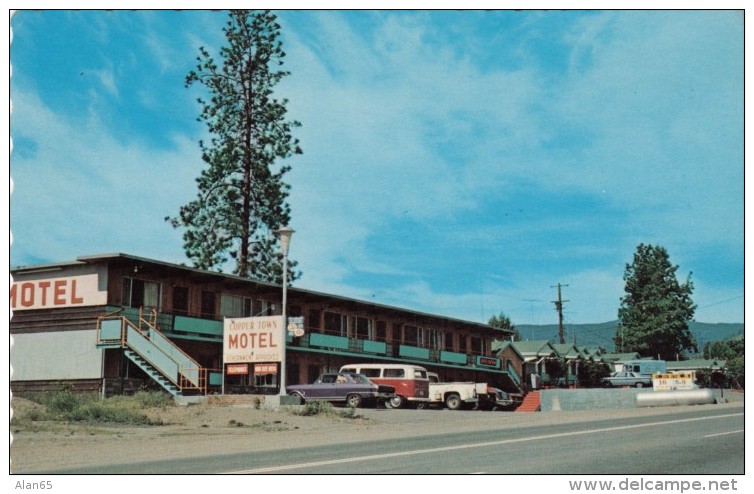 Princeton BC Canada, Copper Town Motel, Lodging, VW Campervan, C1960s/70s Vintage Postcard - Princeton