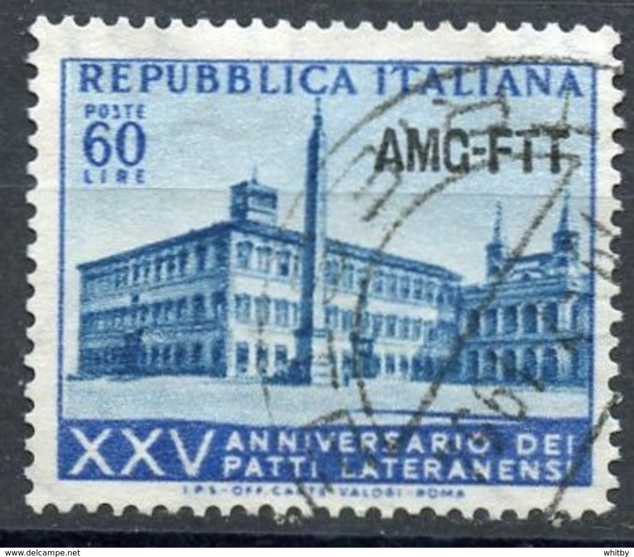 Italy (Trieste) 1953 60 L Lateran Palace Issue #195 - Used