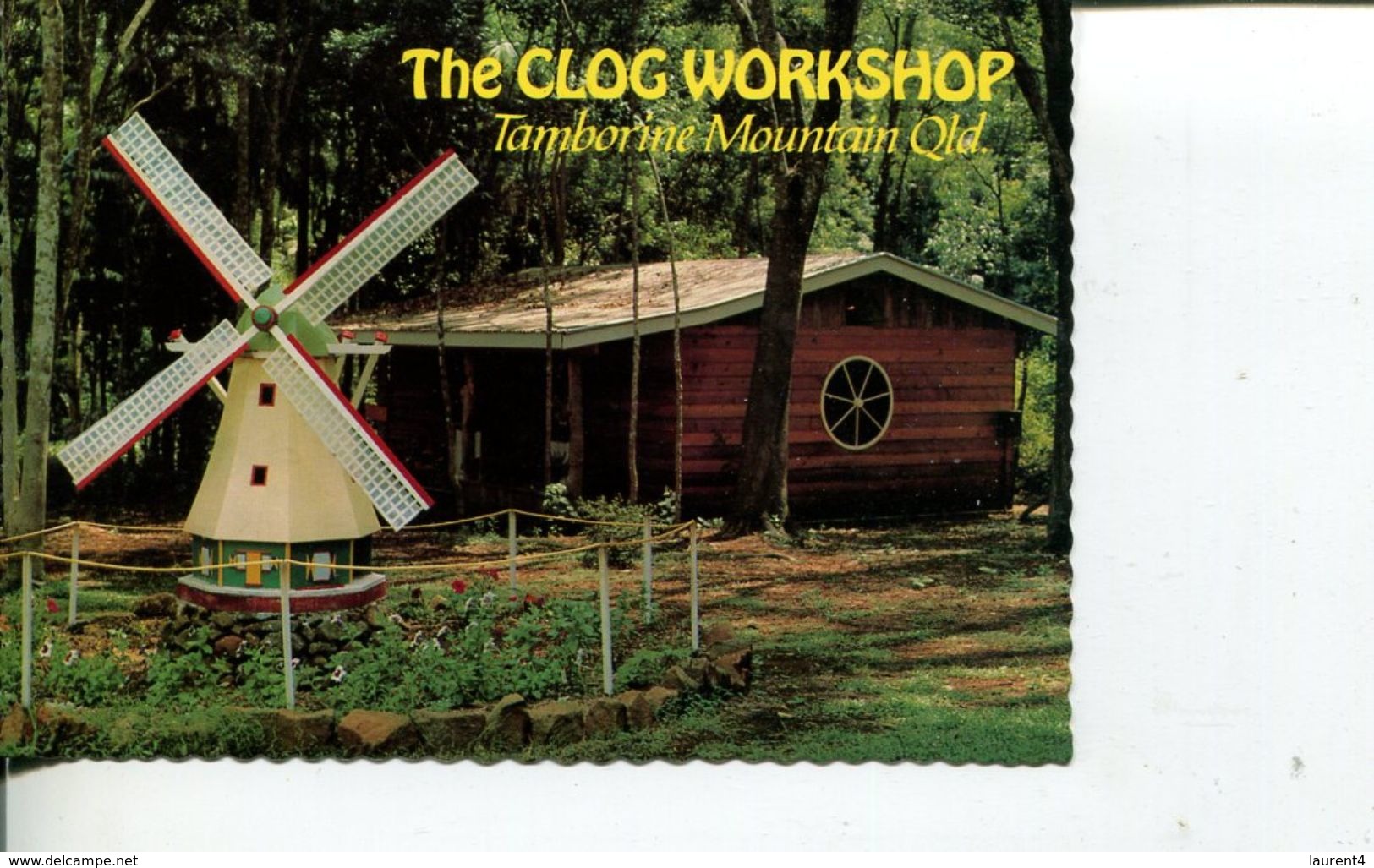 (35) Australia - (with Stamp At Back Of Postcard) QLD - Clog Workshop - Windmill - Atherton Tablelands