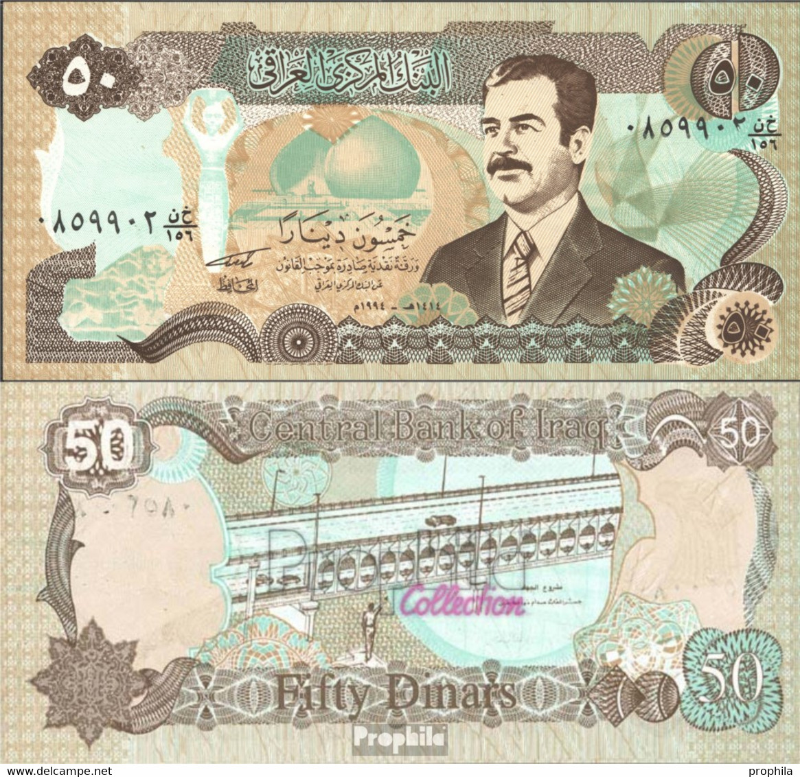 Irak Pick-Nr: 83 Bankfrisch 1994 50 Dinars - Irak