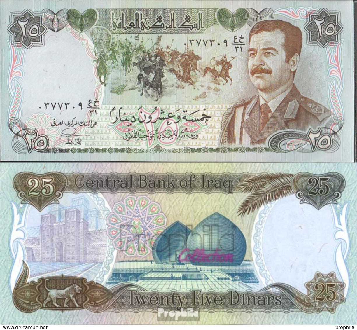Irak Pick-Nr: 73a Bankfrisch 1986 25 Dinars - Irak