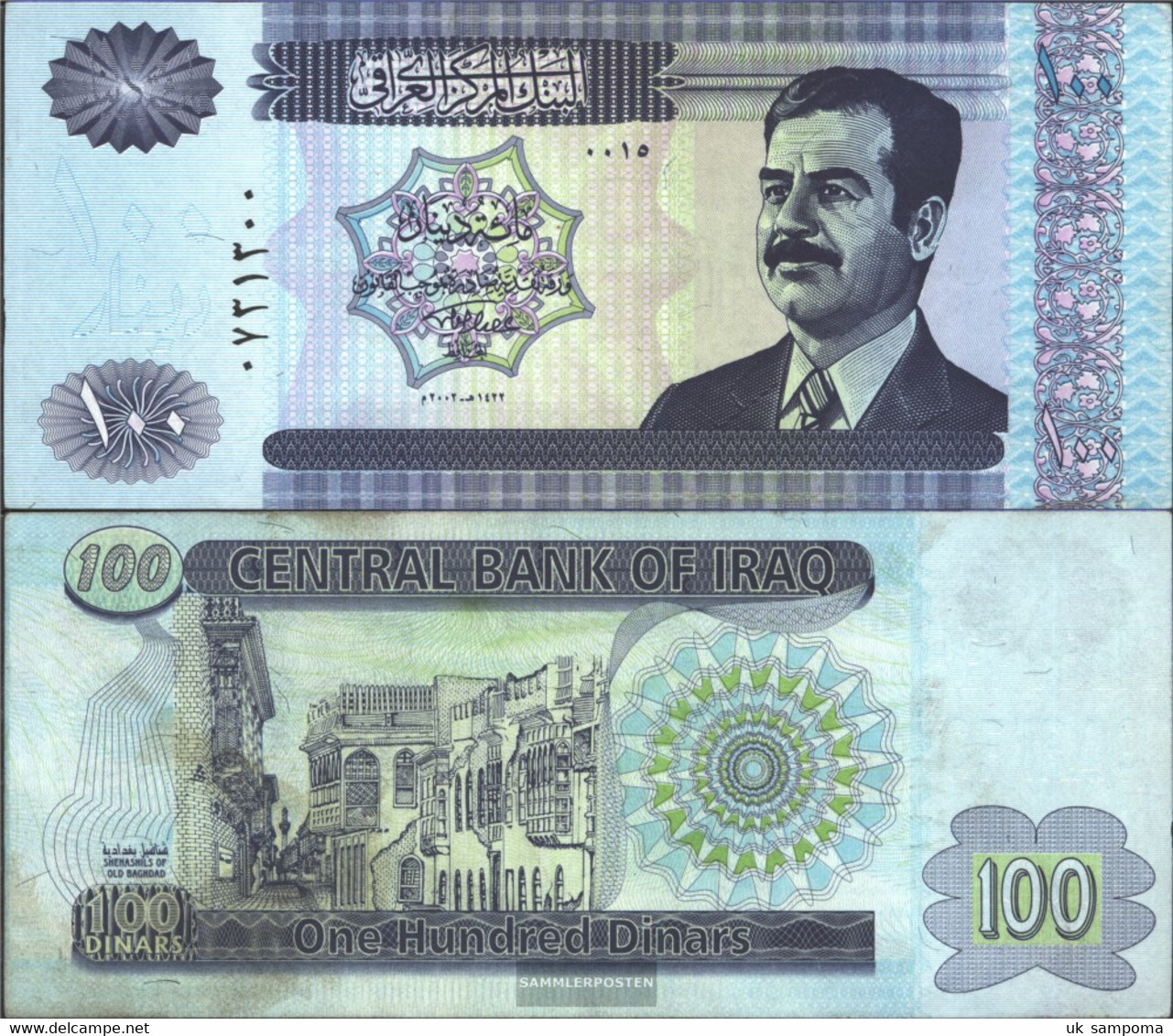 Iraq Pick-number: 87 Uncirculated 2002 100 Dinars - Irak