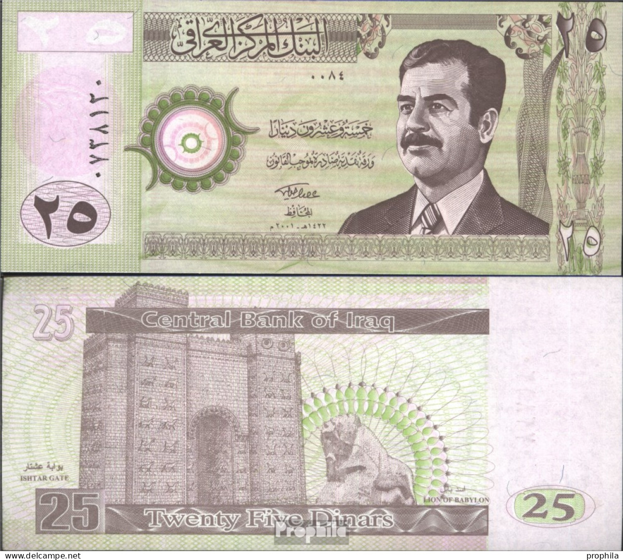 Irak Pick-Nr: 86 Bankfrisch 2001 25 Dinars - Irak