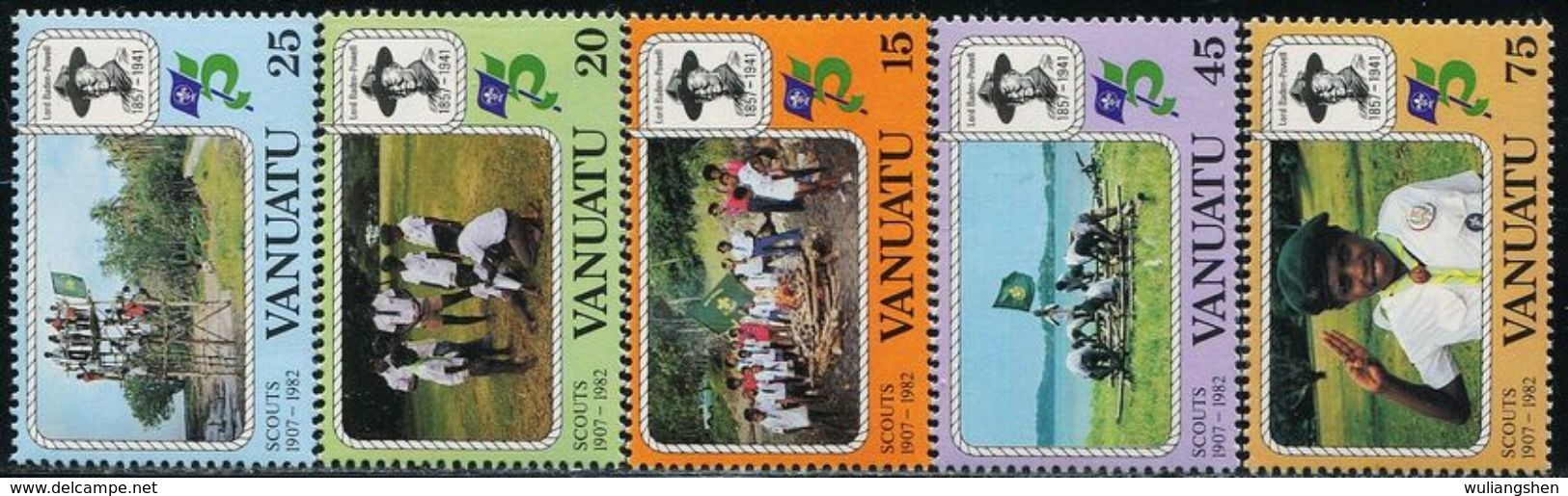 AL0587 Vanuatu 1982 Scouts 5V MNH - Vanuatu (1980-...)