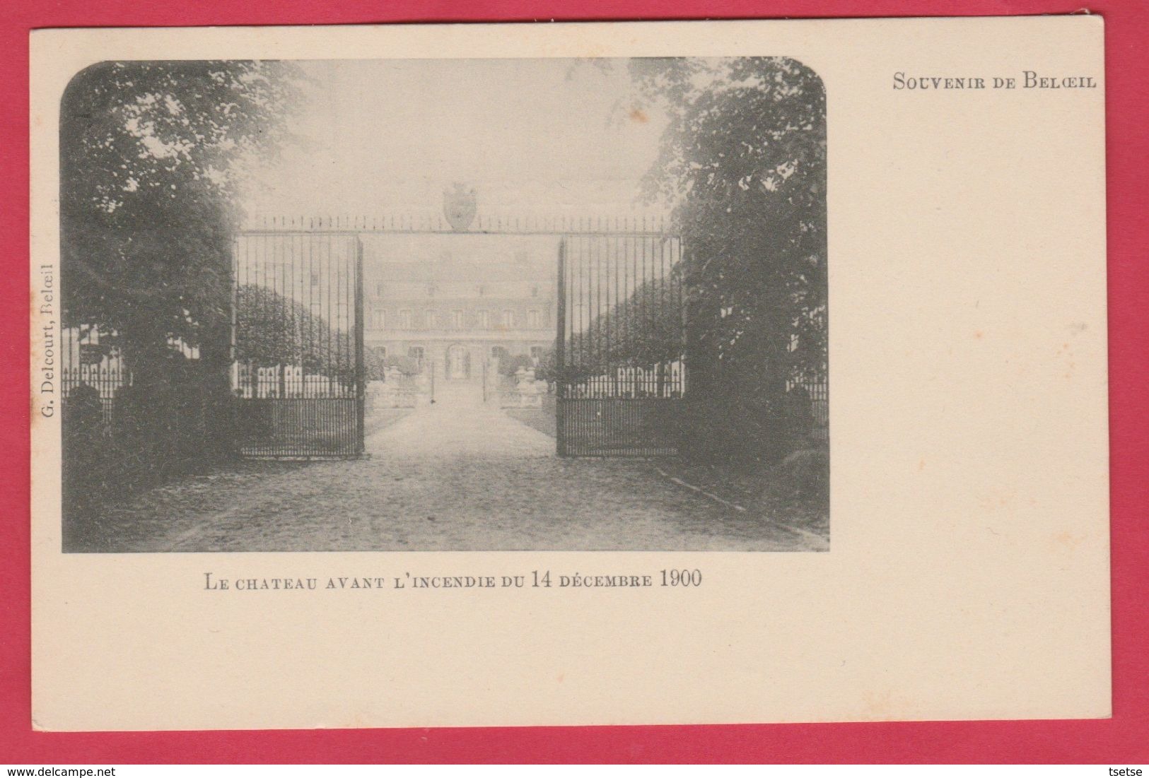 Beloeil - Le Château Avant L'incendie Du 14 Décembre 1900 ( Voir Verso ) - Beloeil