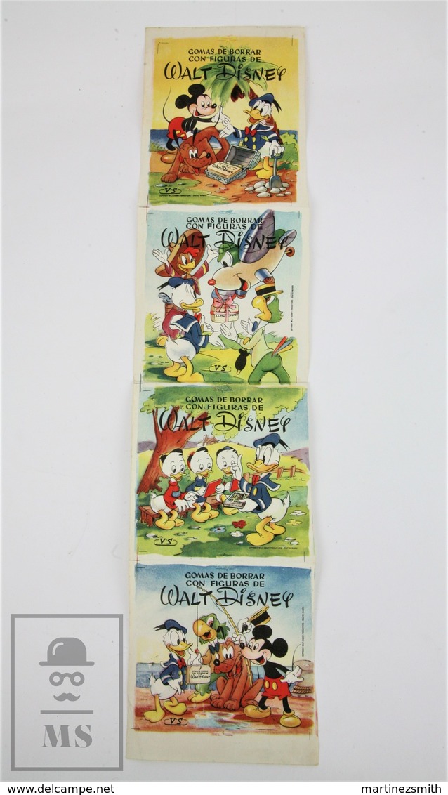 1960's Walt Disney Donald, Pluto, Mickey Mouse, Jose Carioca Eraser Advertising - Publicidad