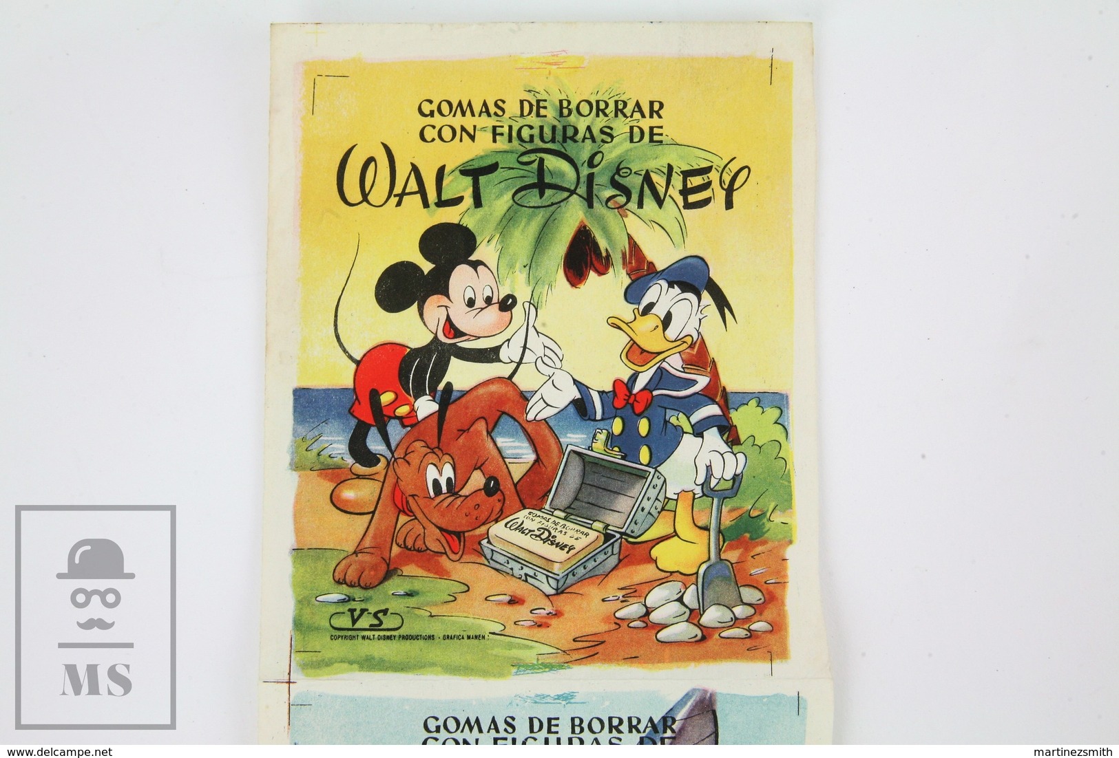 1960's Walt Disney Donald, Pluto, Mickey Mouse, Jose Carioca Eraser Advertising - Publicidad