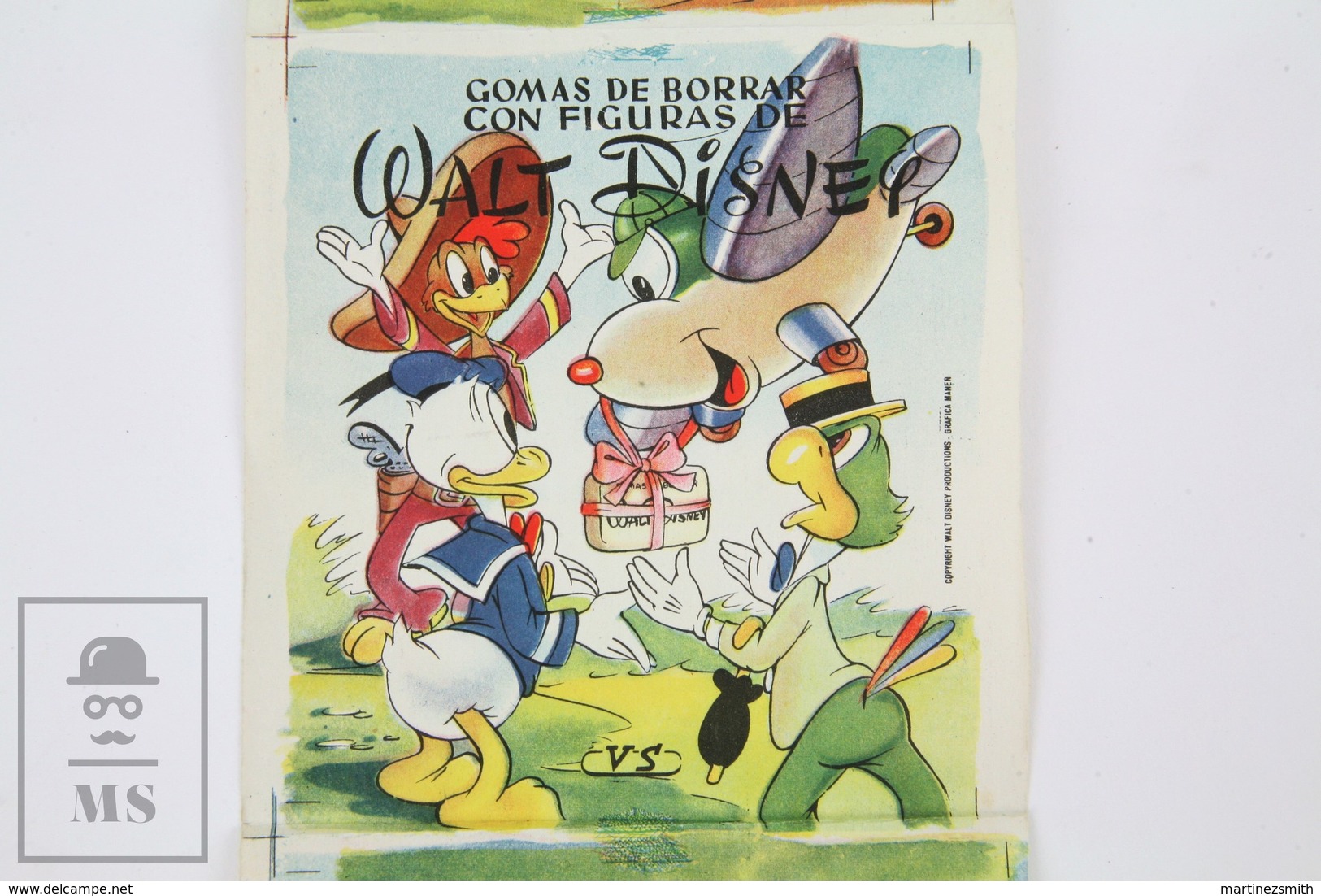 1960's Walt Disney Donald, Pluto, Mickey Mouse, Jose Carioca Eraser Advertising - Publicidad