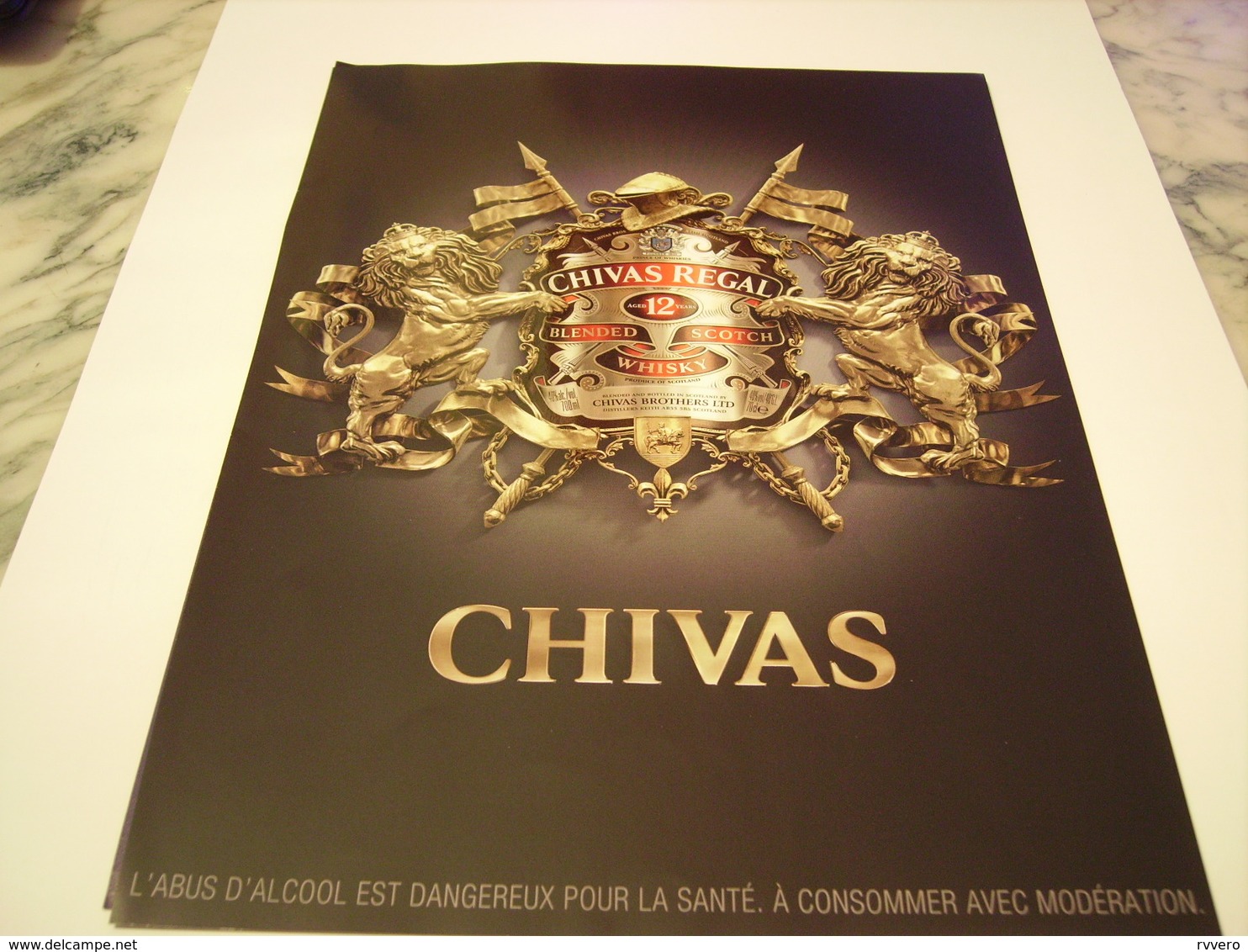 ANCIENNE PUBLICITE  WHISKY CHIVAS  2011 - Alcohols