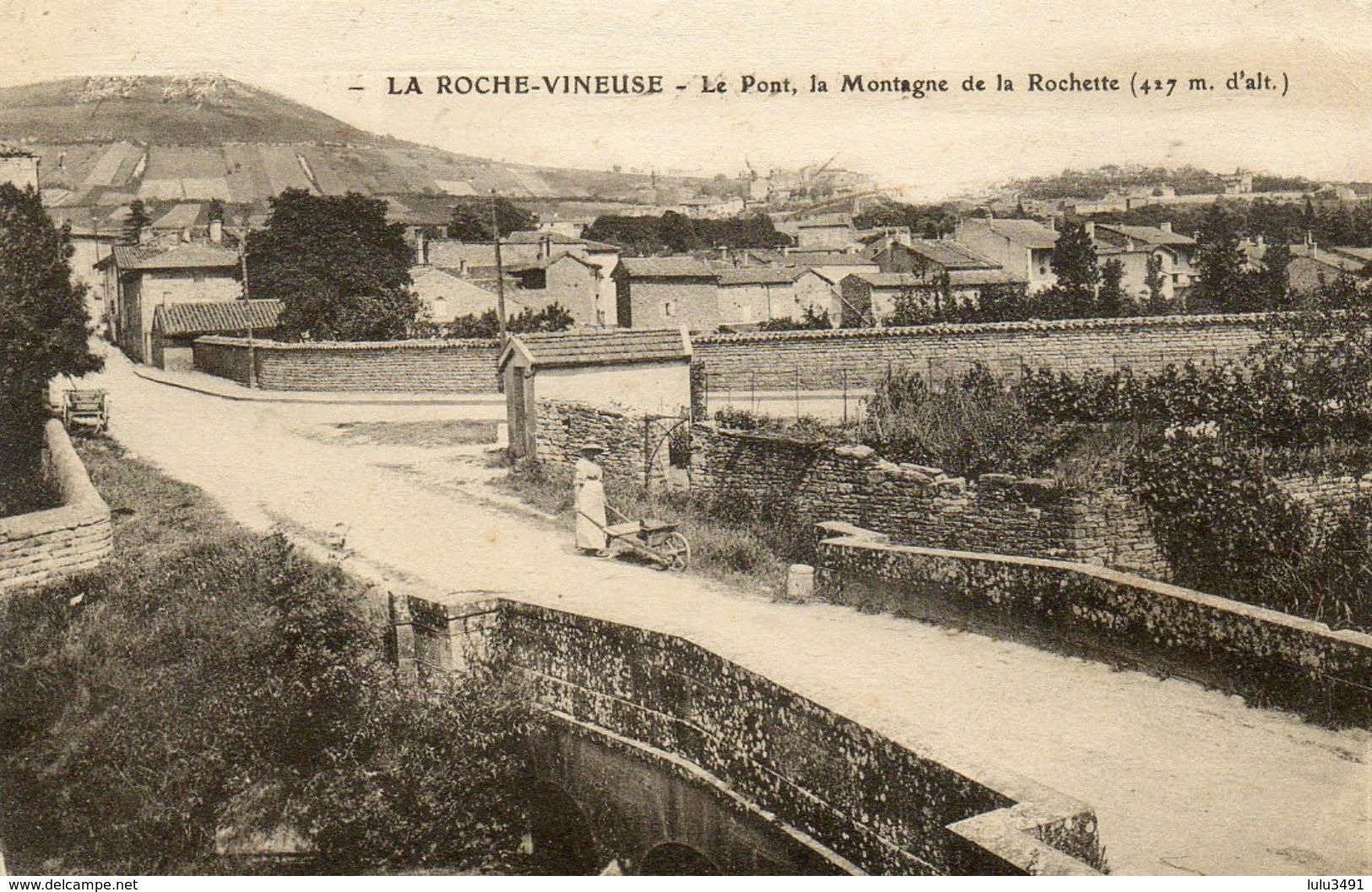 CPA - La ROCHE-VINEUSE (71) - Aspect De L'entrée Du Bourg Au Niveau Du Pont En 1914 - Autres & Non Classés