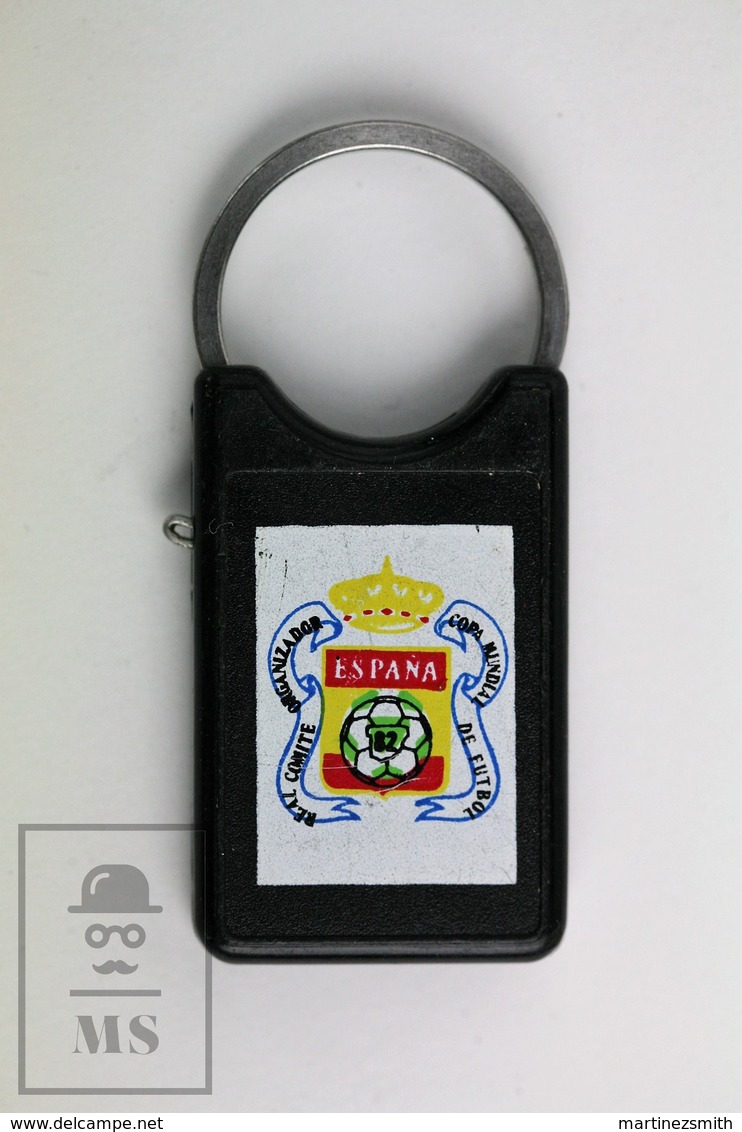 Vintage FIFA World Cup Spain 1982, Lansa Keysafe Swiss Made Keyring/ Keychain - Llaveros
