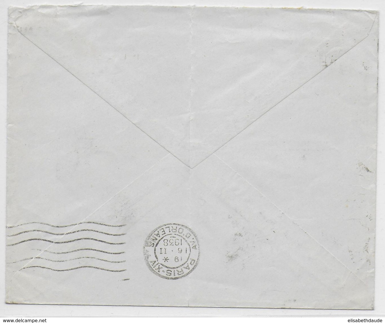 1938 - ENVELOPPE De NICE - INAUGURATION De La LIGNE POSTE AERIENNE PARIS-NICE - 1927-1959 Lettres & Documents