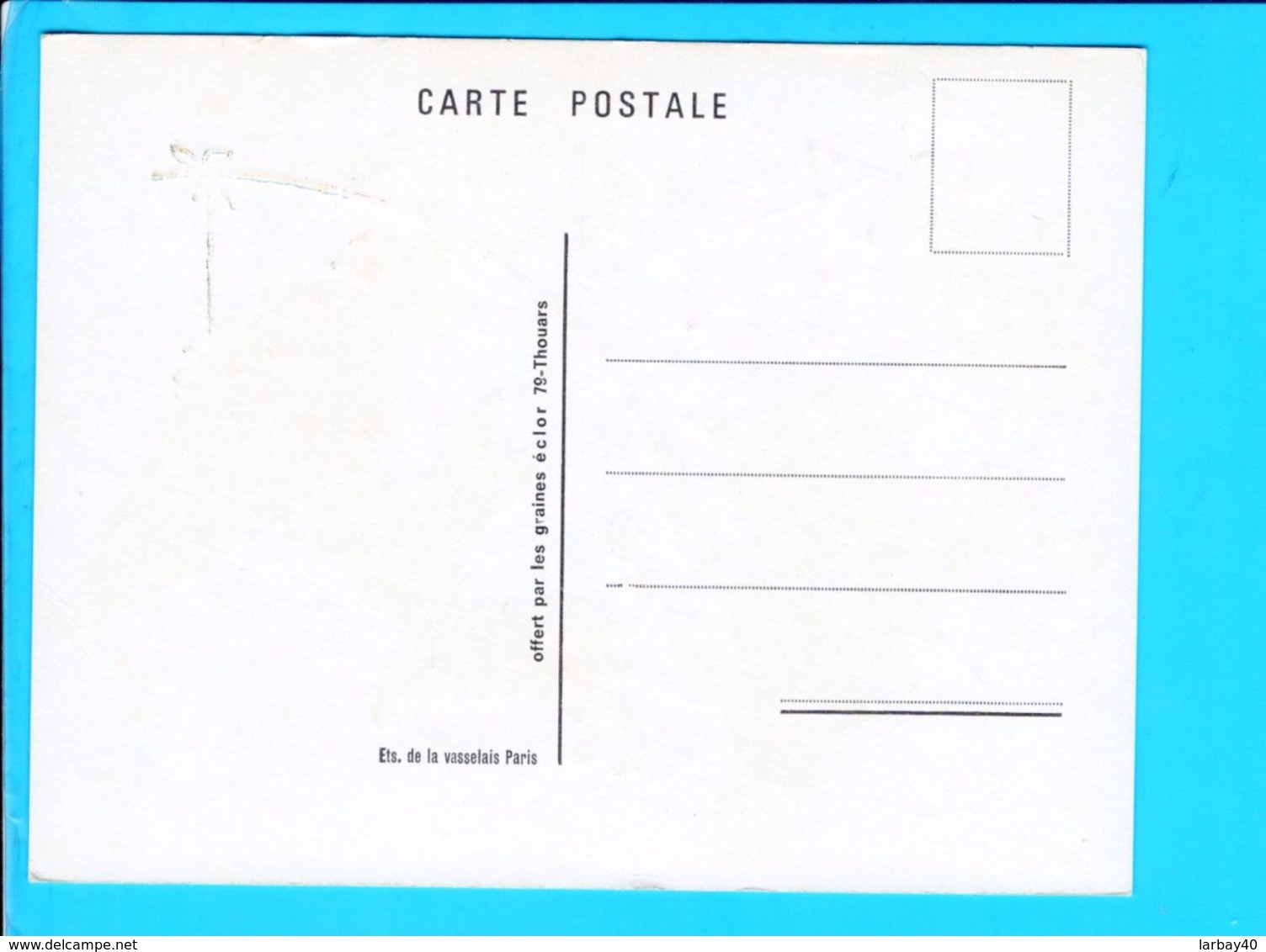 Cp  Carte  Postale  - Ane Graines Eclor - Publicité