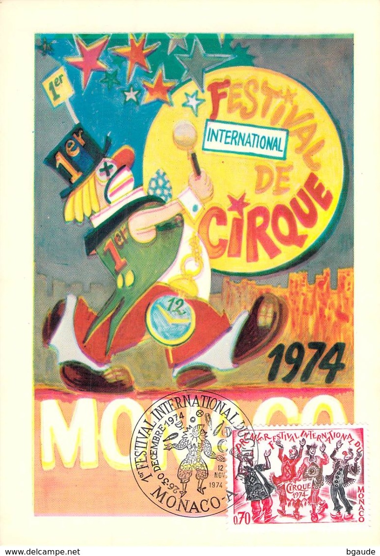 MONACO CARTE MAXIMUM  NUM.YVERT 977 LE CIRQUE - Maximumkarten (MC)