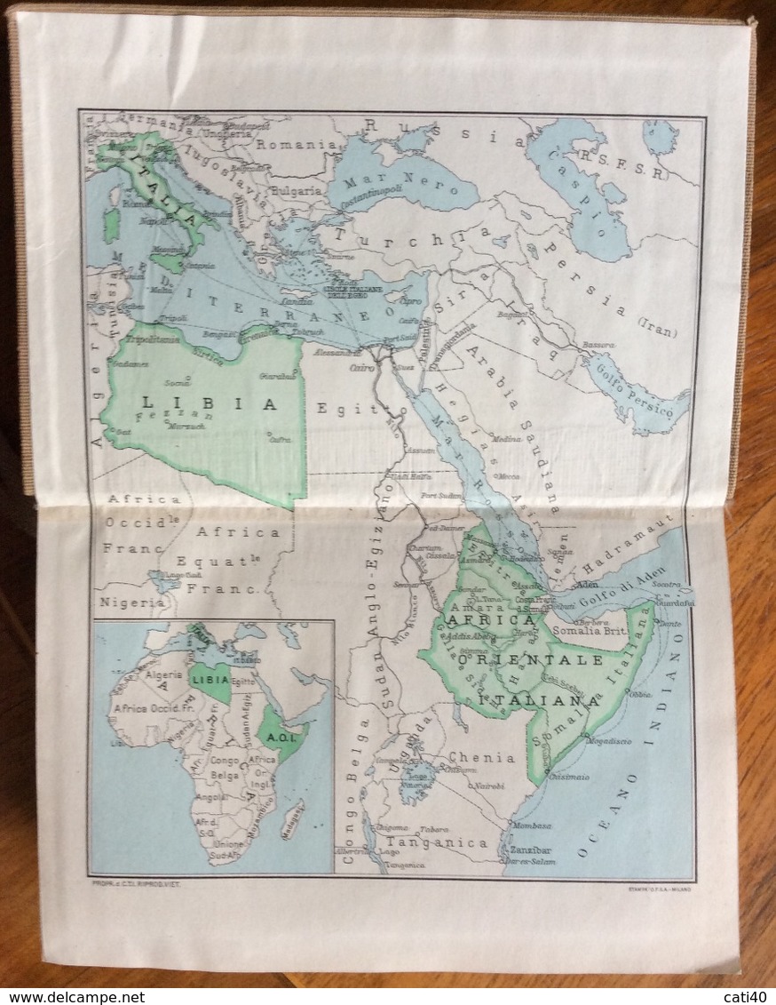 GUIDA DELL'AFRICA ORIENTALE ITALIANA C.T.I. 1938 (XVI) CON CARTE GEOGRAFICHE - Libri Antichi