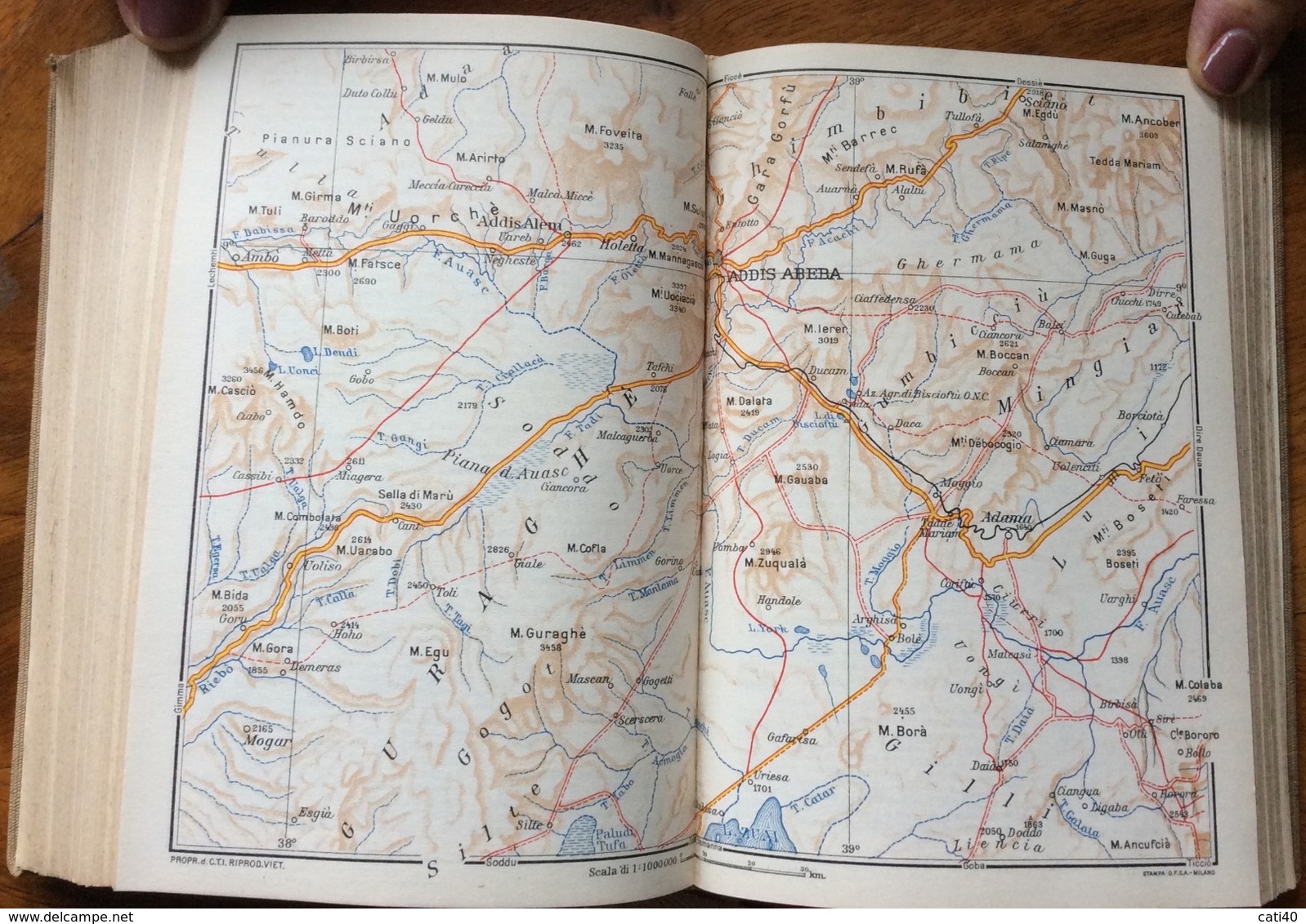 GUIDA DELL'AFRICA ORIENTALE ITALIANA C.T.I. 1938 (XVI) CON CARTE GEOGRAFICHE