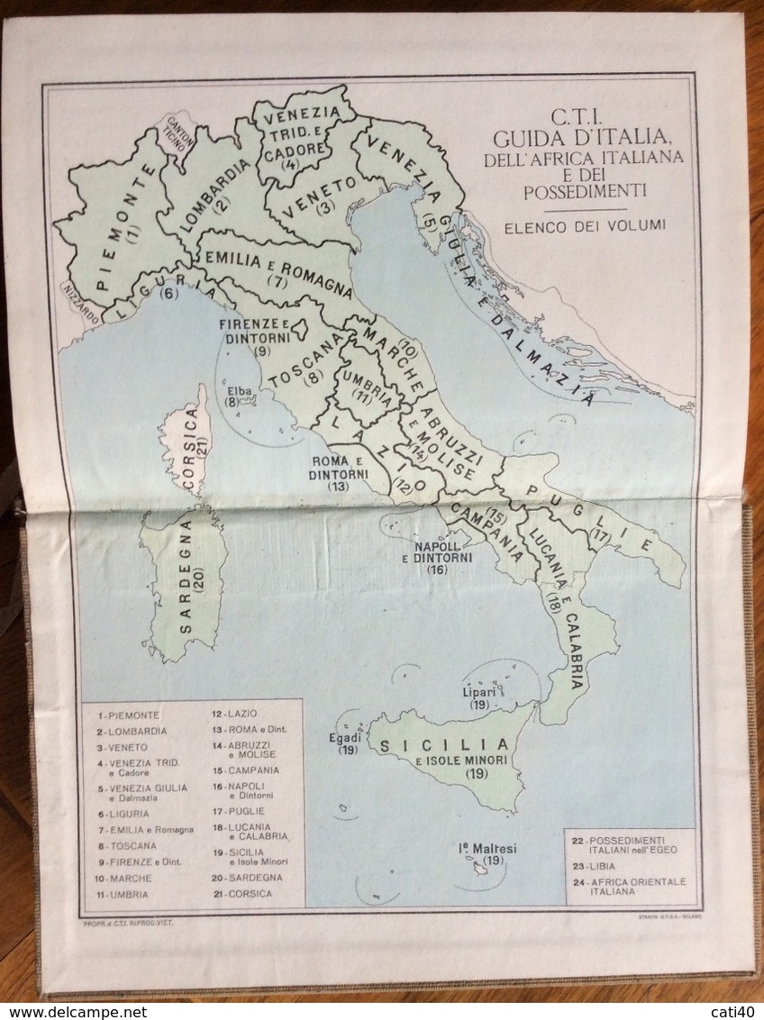 GUIDA DELL'AFRICA ORIENTALE ITALIANA C.T.I. 1938 (XVI) CON CARTE GEOGRAFICHE