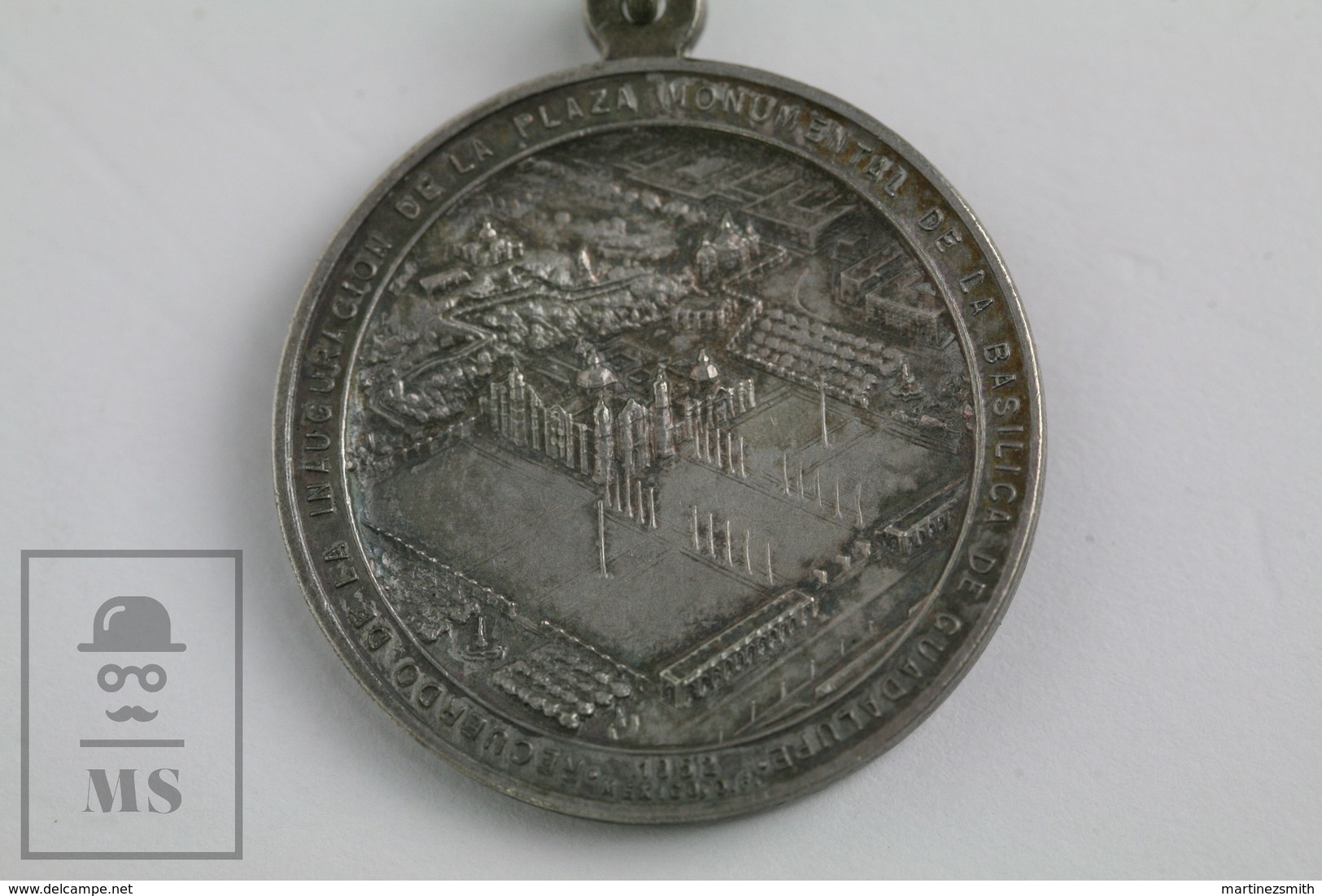 1956 Mexico Medal Inauguration Of The Basilica Of Our Lady Of Guadalupe Square - Religión & Esoterismo