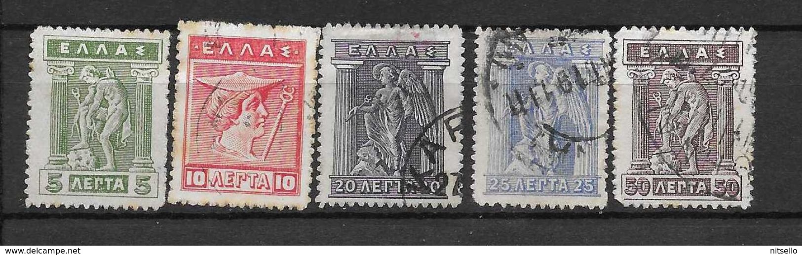 LOTE 1605  ///  GRECIA    YVERT Nº:  196A+197+197B+198+198C     ¡¡¡¡ LIQUIDATION !!!! - Used Stamps