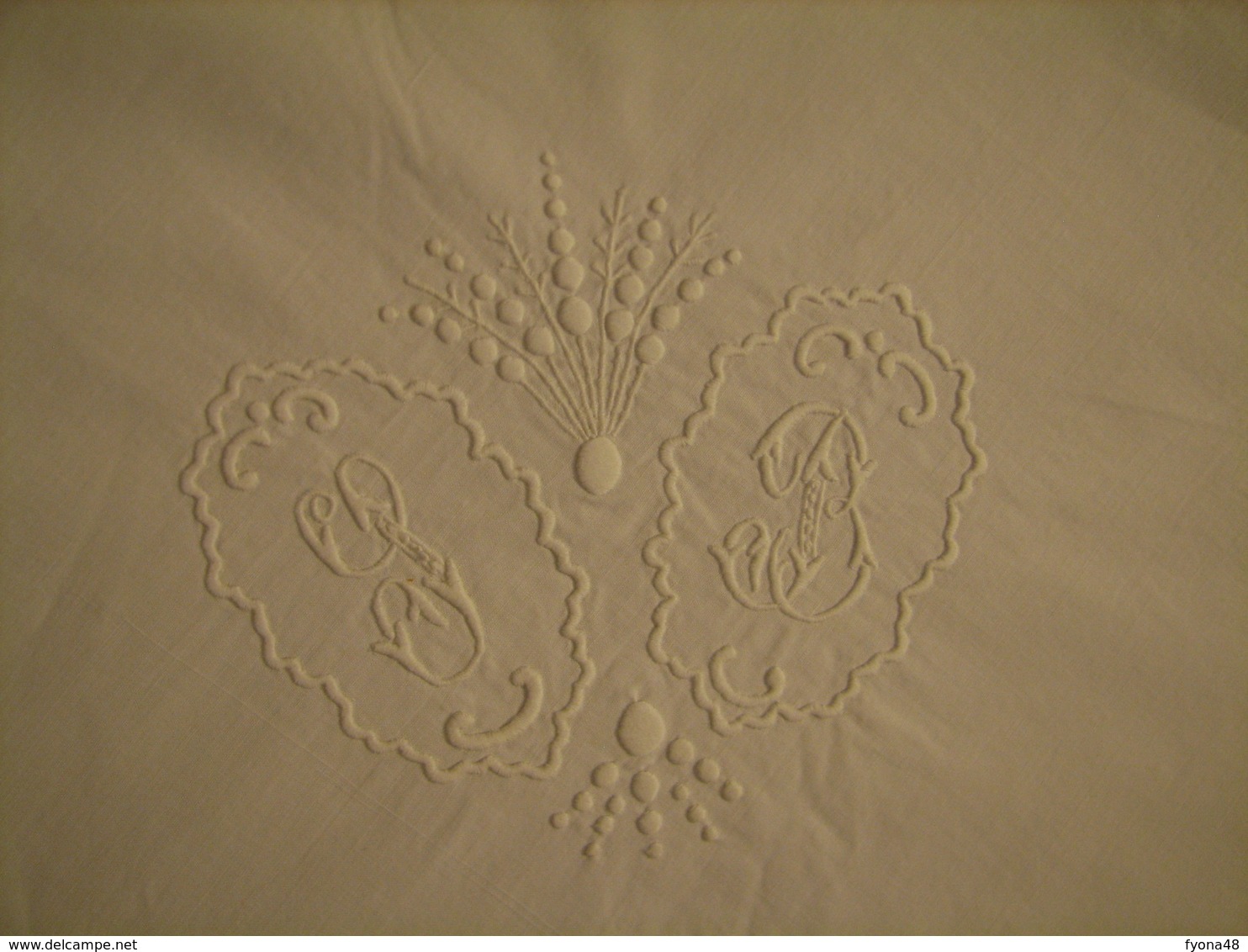 69 - Taie D'oreiller 67 X 67 En Coton Ou Lin Monogrammée SB - Bed Sheets