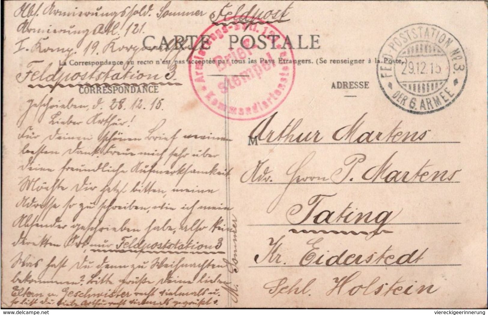 ! [60] Oise, Cpa, Carte Postale Ribecourt La Gare, Bahnhof, 1915, Feldpost 1.Weltkrieg, Tating - Estaciones Sin Trenes