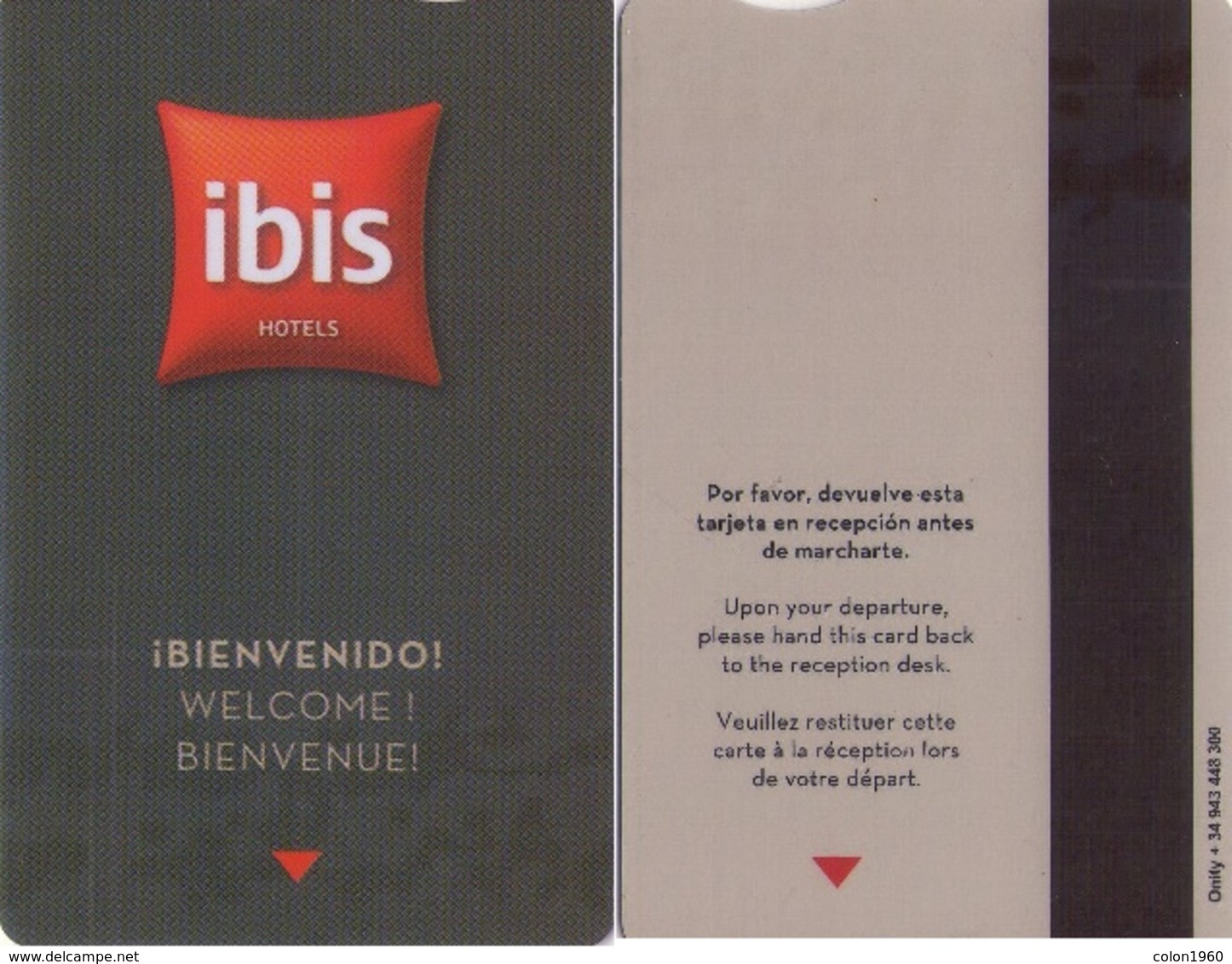 SPAIN. HOTEL KEY CARD. IBIS HOTEL. 003. - Cartas De Hotels