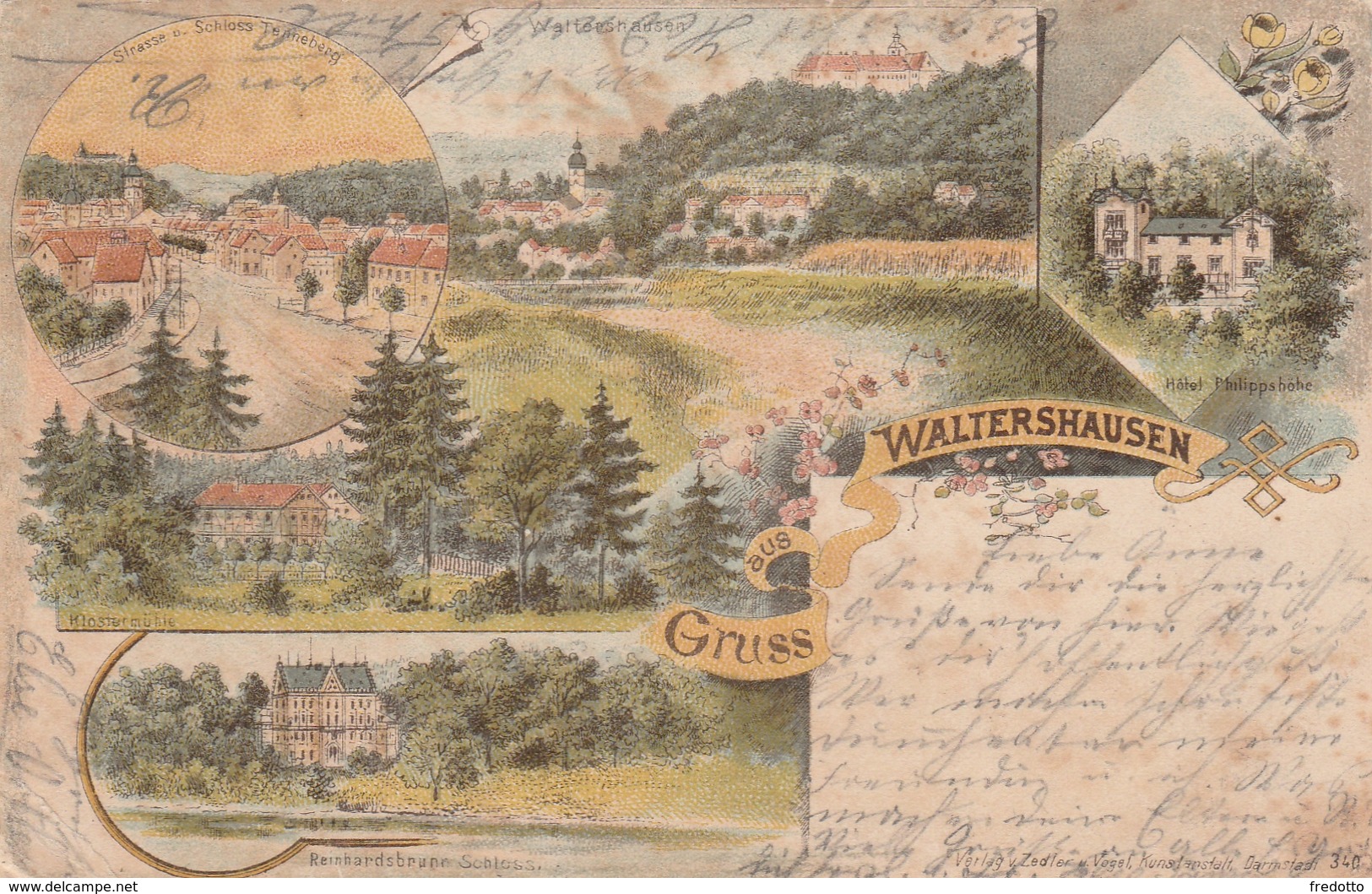 Gruss Aus Waltershausen -Litho 1899 - Waltershausen