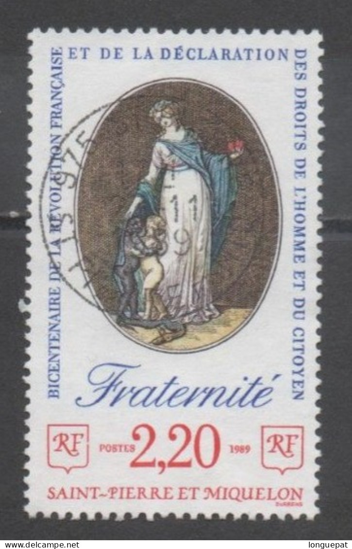 SAINT-PIERRE Et MIQUELON - 200 Ans De La Révolution Française Et Déclaration Des Droits De L'Homme - FRATERNITE - Used Stamps