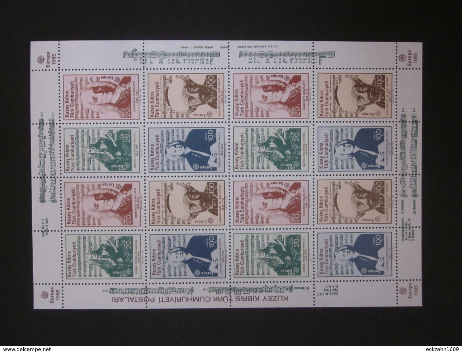 Zypern (Türkei) Kleinbogen Nr. 166 - 169 Postfrisch** / MNH Cept 1985 (C42) - Nuevos