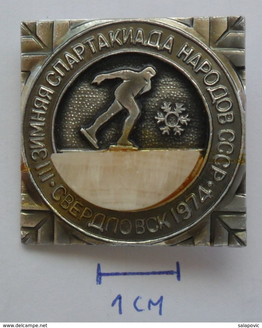 USSR Figure Skating - Soviet Sport SPARTAKIADA 1974 PINS BADGES PLAS - Skating (Figure)