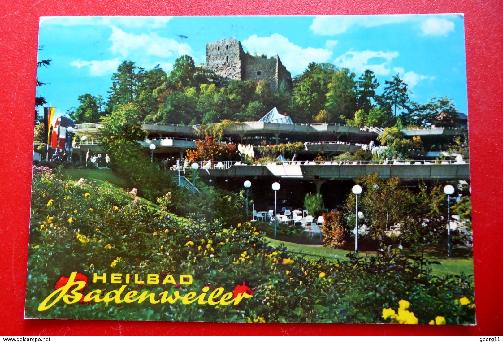 Badenweiler - Heilbad Kurhaus Burgruine Baden - 1988 - Markgräflerland - Schwarzwald - Baden-Württemberg - Badenweiler