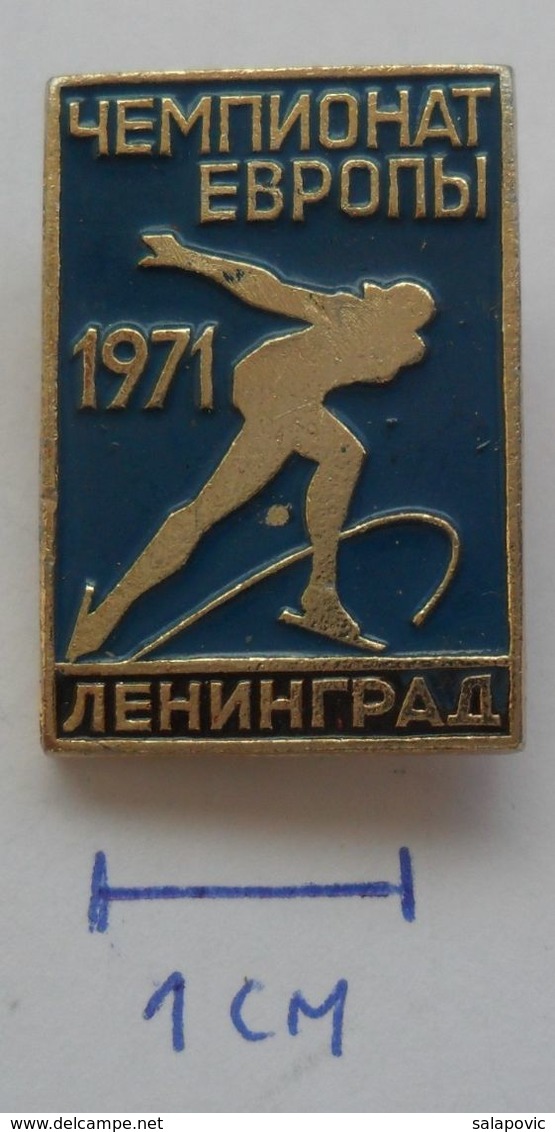 USSR Figure Skating, Racing Skates - Soviet Sport LENINGRAD 1971  PINS BADGES PLAS - Eiskunstlauf