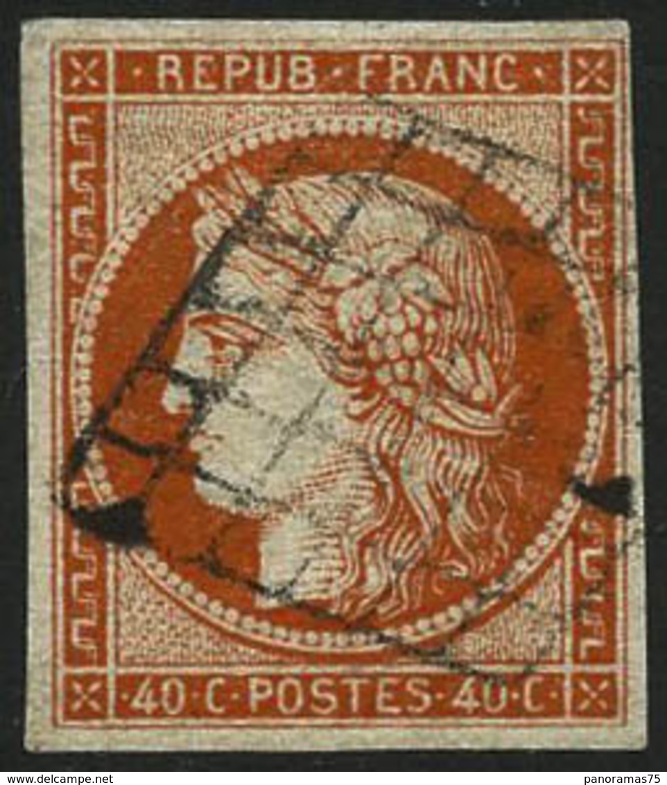 Oblit. N°5a 40c Orange Vif, Signé Calves - TB - Other & Unclassified