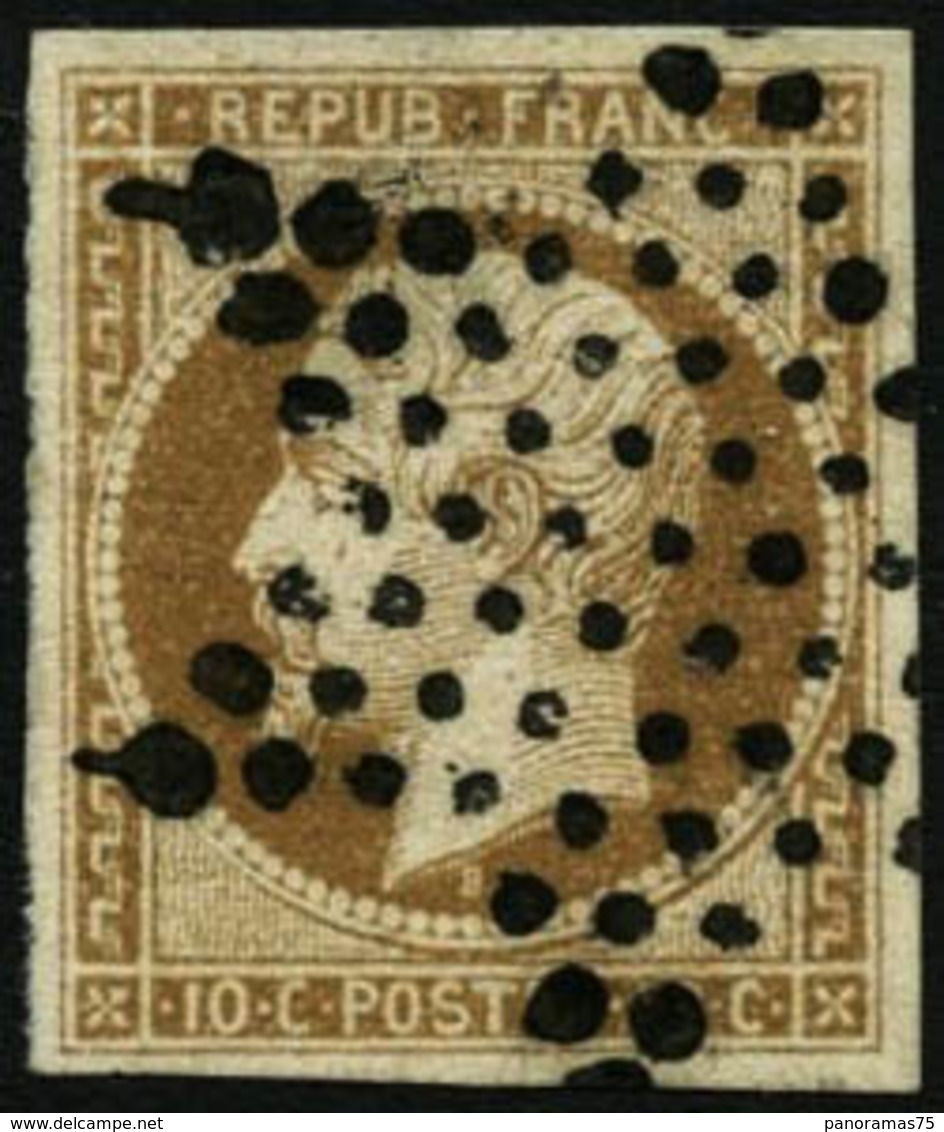 Oblit. N°9 10c Bistre - TB - 1852 Louis-Napoléon