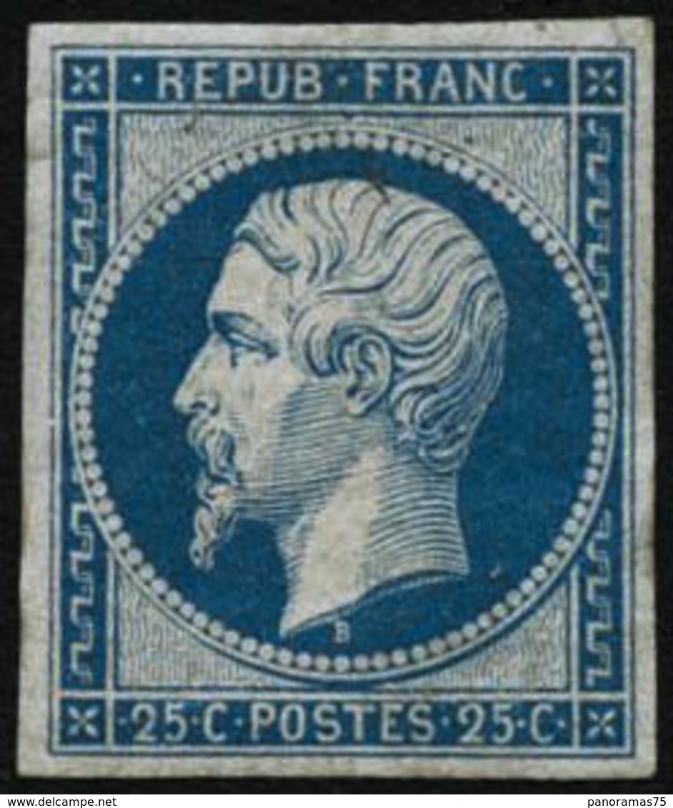 ** N°10c 25c Bleu, Réimp - TB - 1852 Luis-Napoléon
