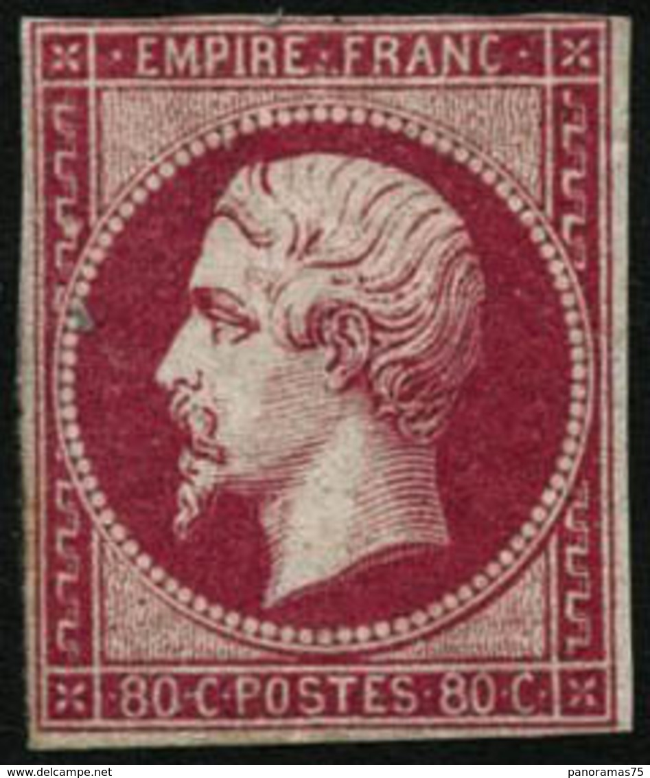 ** N°17B 80c Rose, Petites Marges - B - 1853-1860 Napoleone III