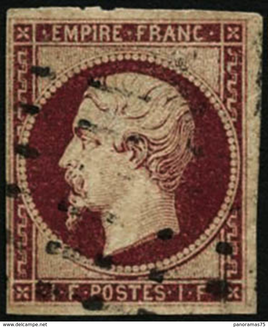 Oblit. N°18a 1F Carmin Foncé - TB - 1853-1860 Napoleone III