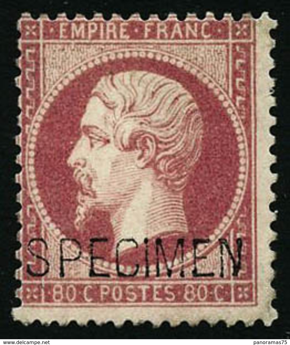 ** N°24d 80c Rose, Surchargé Spécimen - TB - 1862 Napoleone III