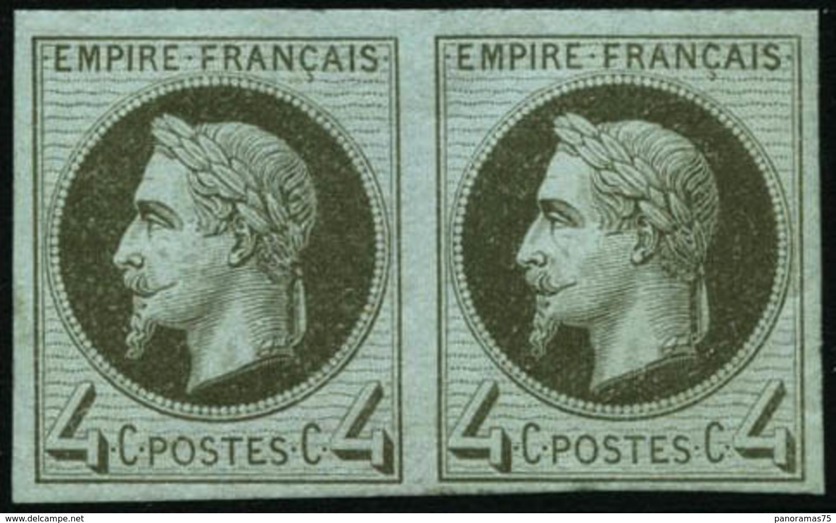 ** N°27Ba 4c Gris Foncé, Paire ND - TB - 1863-1870 Napoleon III With Laurels