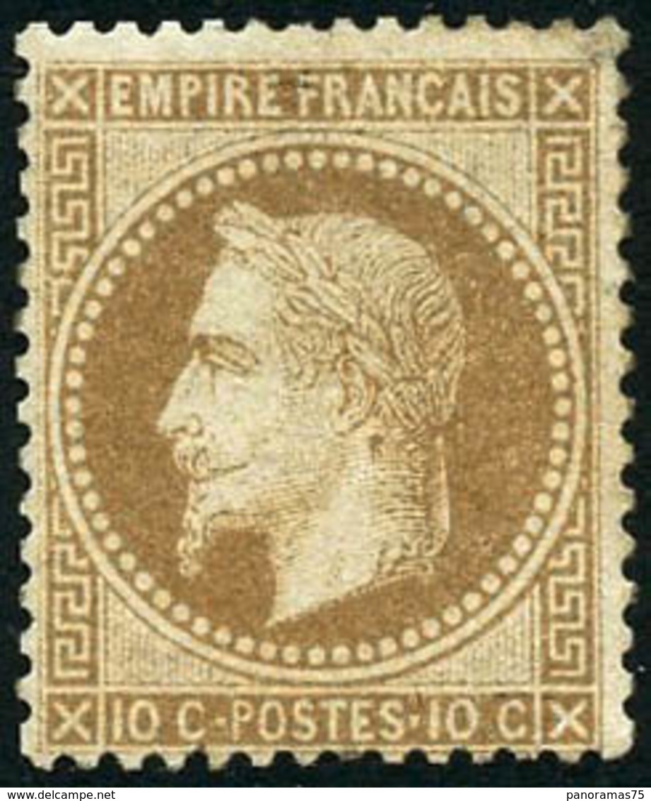 ** N°28B 10c Bistre, Type II - TB - 1863-1870 Napoleone III Con Gli Allori