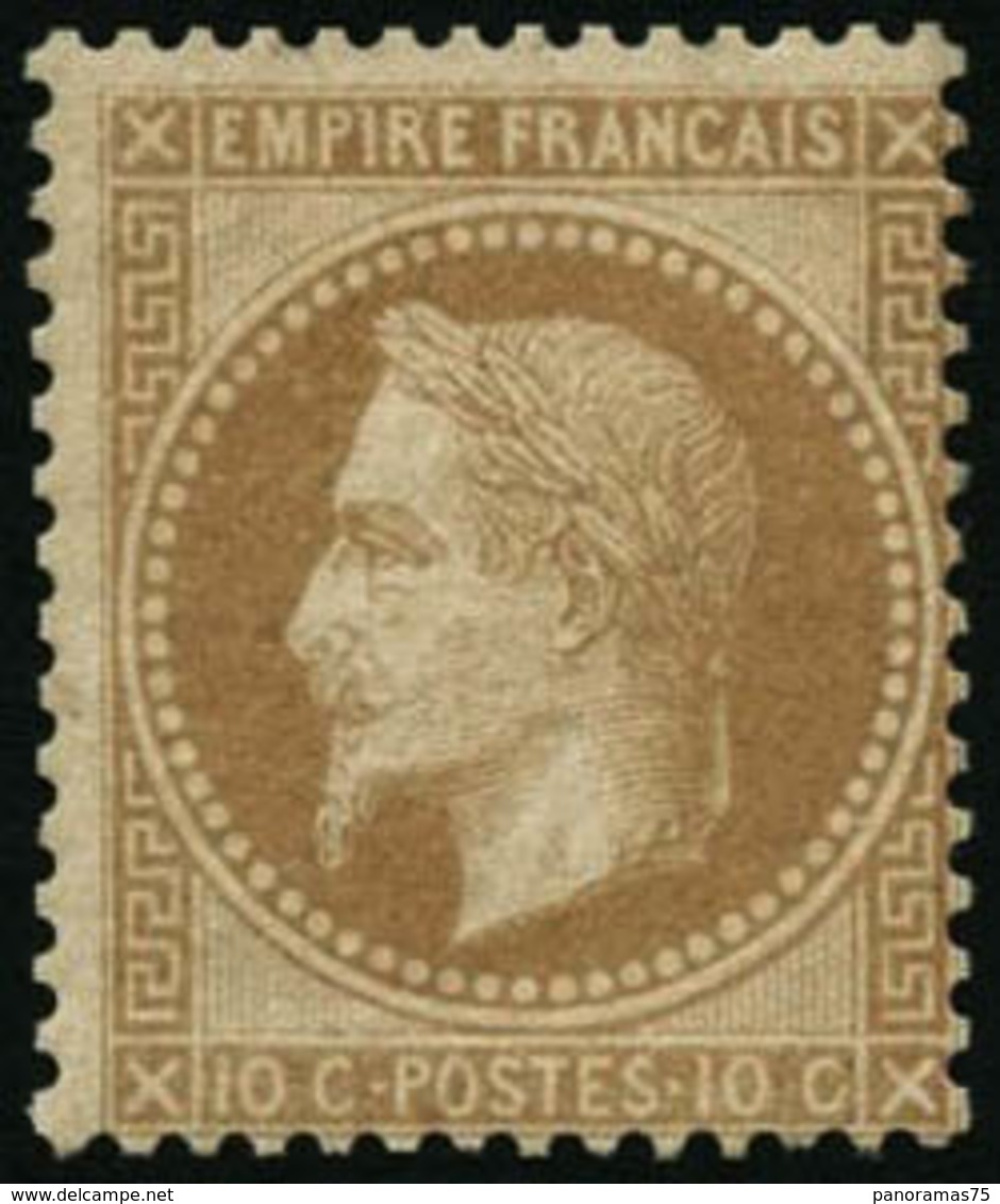 ** N°28B 10c Bistre, Type II - TB - 1863-1870 Napoleon III With Laurels