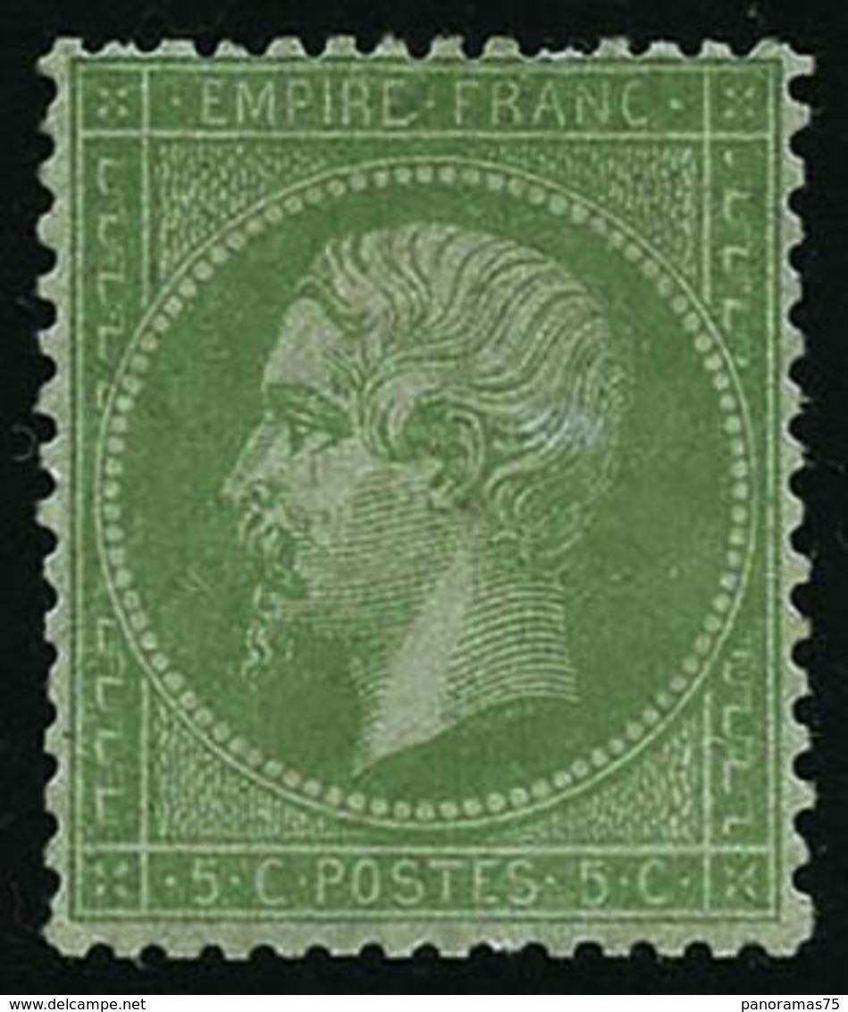 ** N°35 5c Vert Pâme S/bleu, Signé Calves - TB - 1863-1870 Napoleon III With Laurels