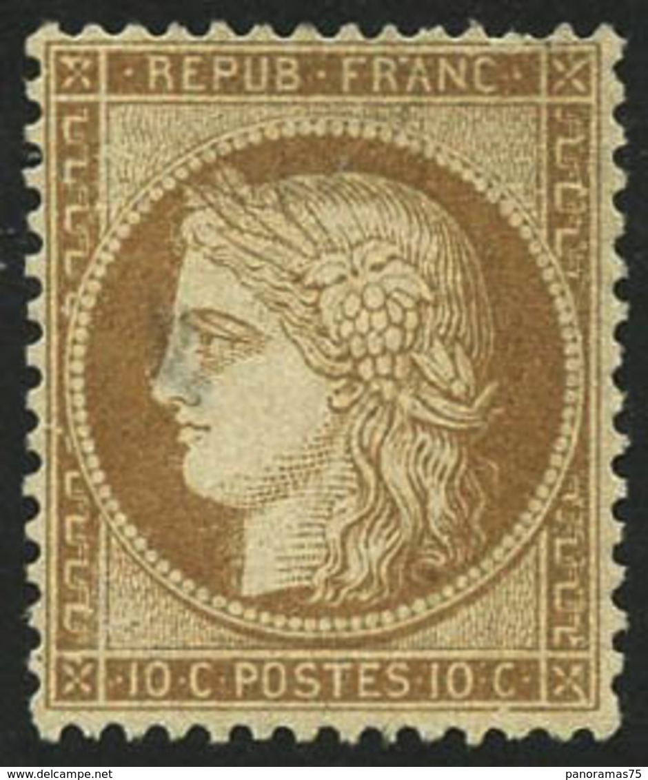 ** N°36 10c Bistre, Signé JF Brun - TB - 1870 Siège De Paris