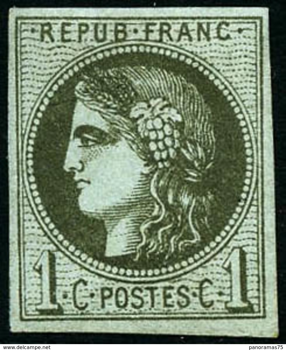 ** N°39A 1c Olive R1 - TB - 1870 Emissione Di Bordeaux