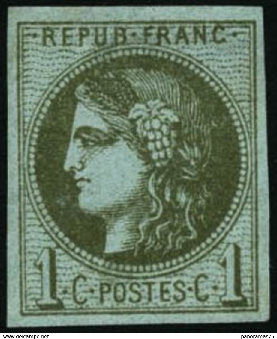 ** N°39C 1c Olive R3 - TB - 1870 Ausgabe Bordeaux