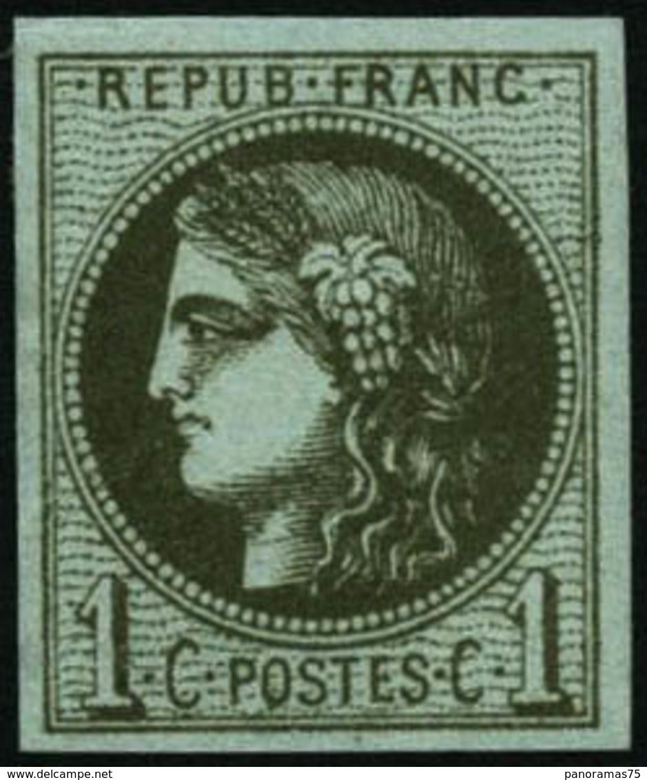 ** N°39Cb 1c Olive Foncé R3 - TB - 1870 Bordeaux Printing