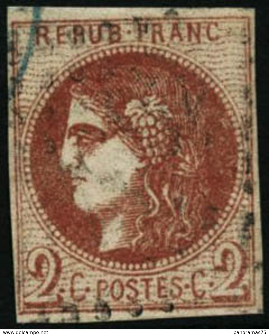 Oblit. N°40Ba 2c Rouge Brique - B - 1870 Bordeaux Printing