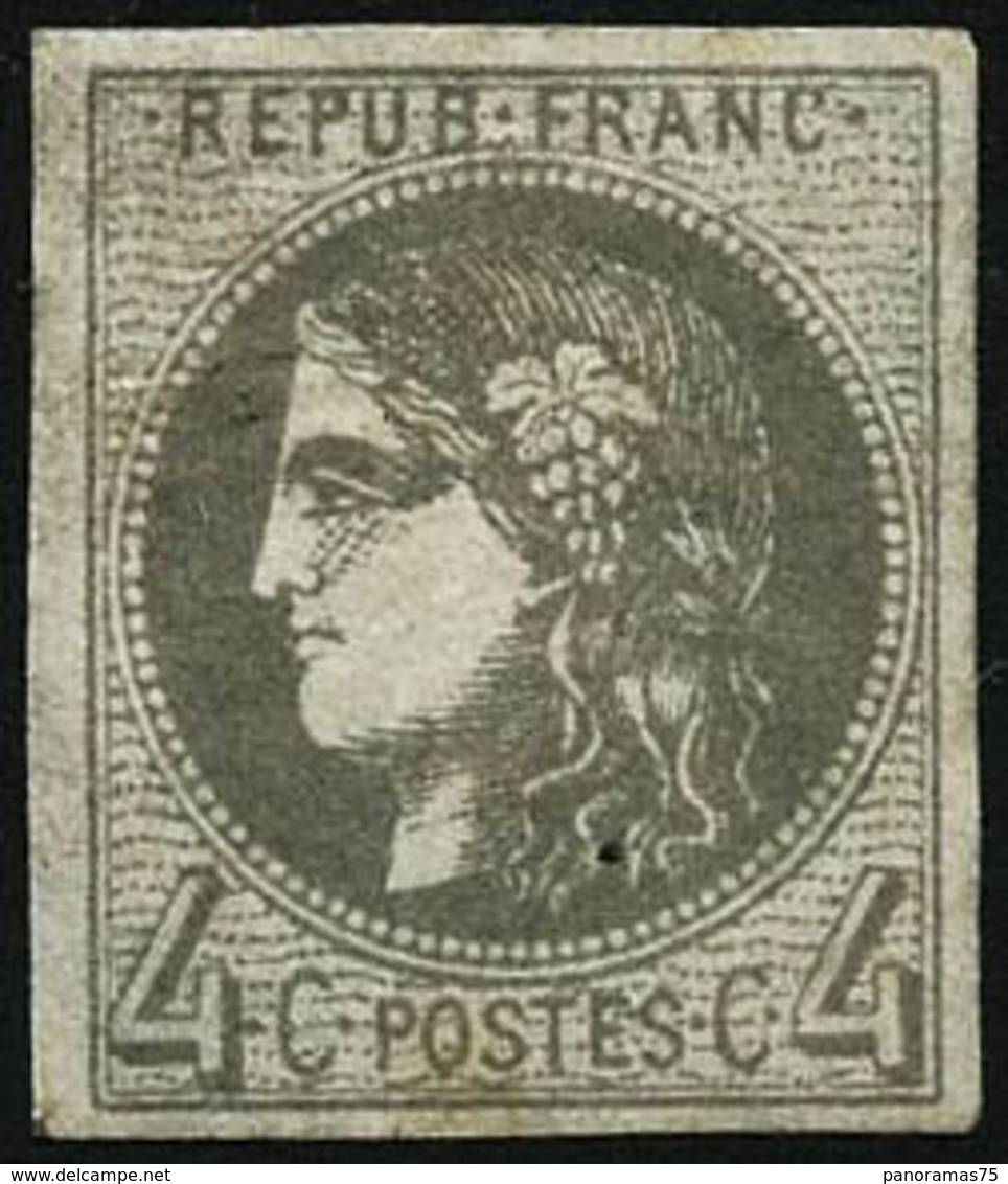 ** N°41B 4c Gris R2 - TB - 1870 Bordeaux Printing