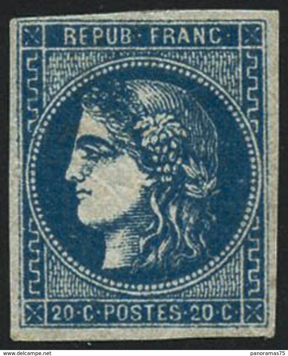 ** N°46 20c Bleu, Type III R2 - TB - 1870 Emissione Di Bordeaux