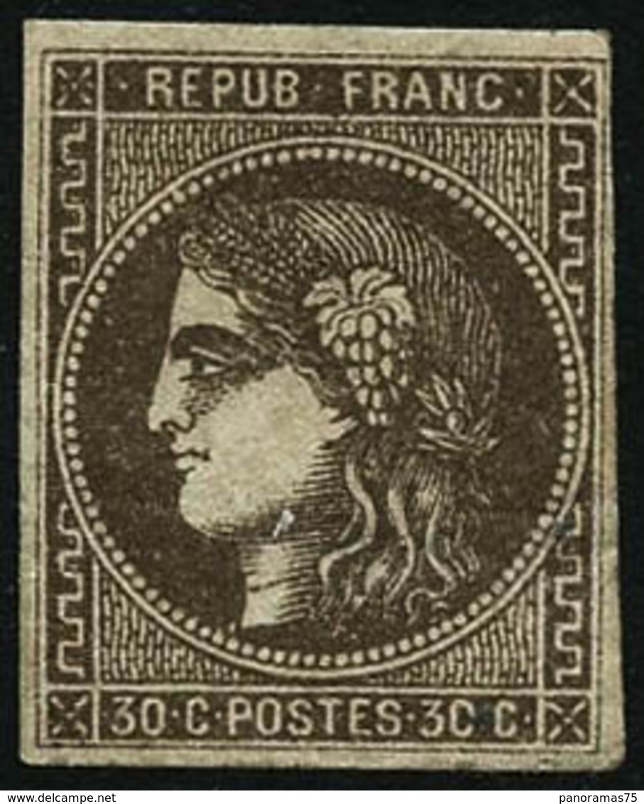 ** N°47 30c Brun - B - 1870 Bordeaux Printing